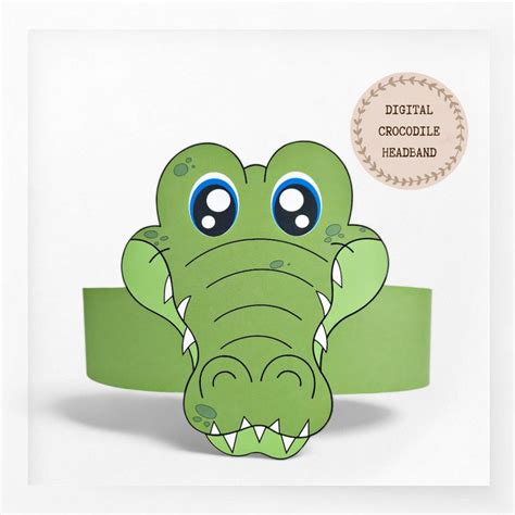 crocodile face paper hat PDF