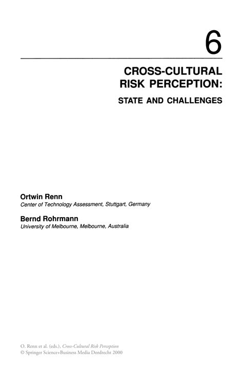 cross cultural risk perception cross cultural risk perception PDF