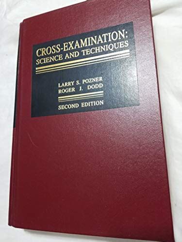 cross examination science and techniques Epub