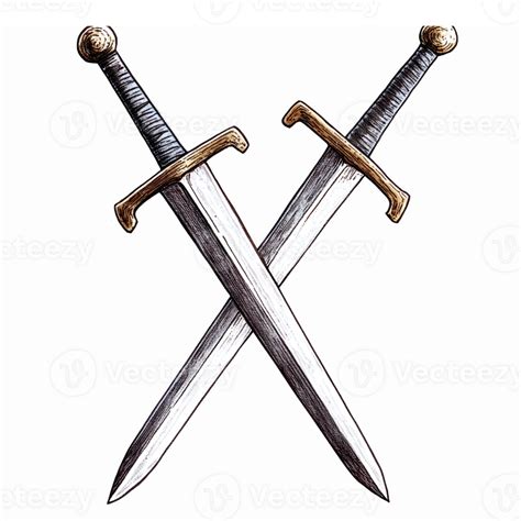 crossed swords weapons