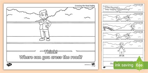 crossing the road colouring sheets Kindle Editon