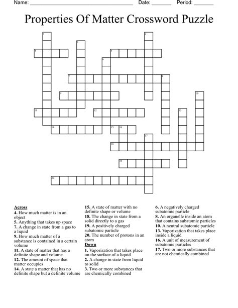 crossword properties of matter Kindle Editon