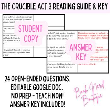 crucible answer key act 3 Epub