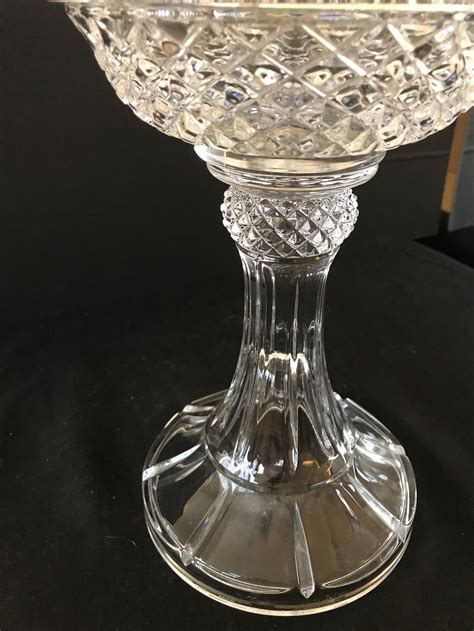 crystal bowl on pedestal