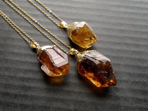 crystal citrine necklace