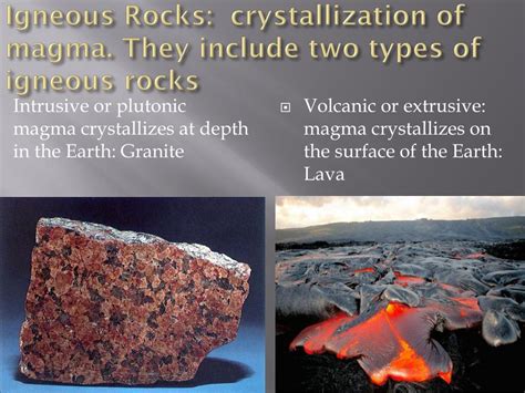 crystallization of magma what rock