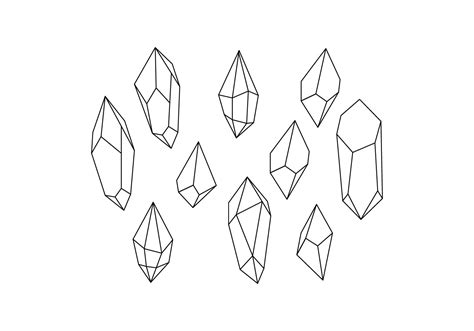 crystals sraight lines