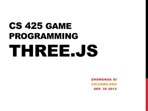 Cs 425 Game Programming I Gmu Catalog