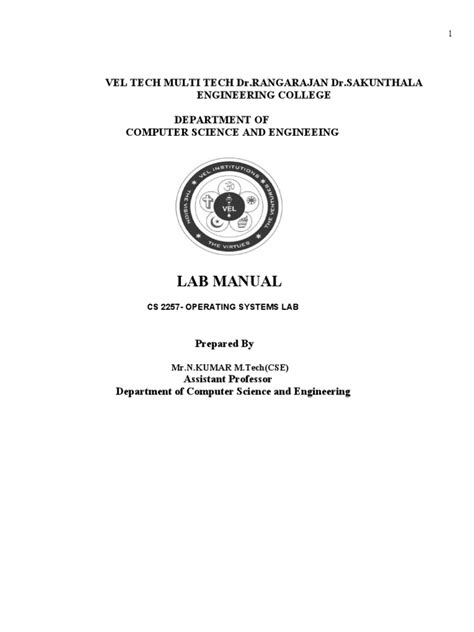 cs2257 operating system lab manual PDF