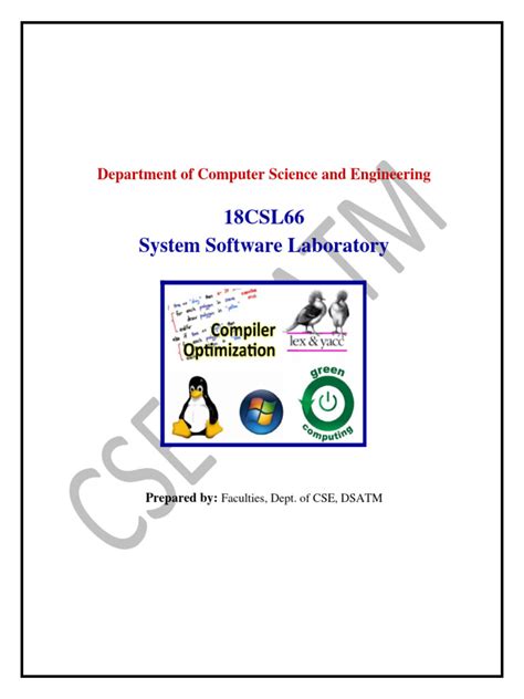cs2308 system software laboratory laboratory manual for Reader