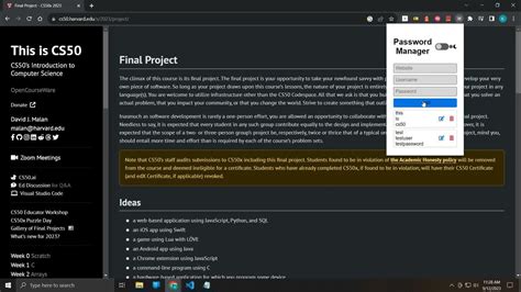 cs50 password manager