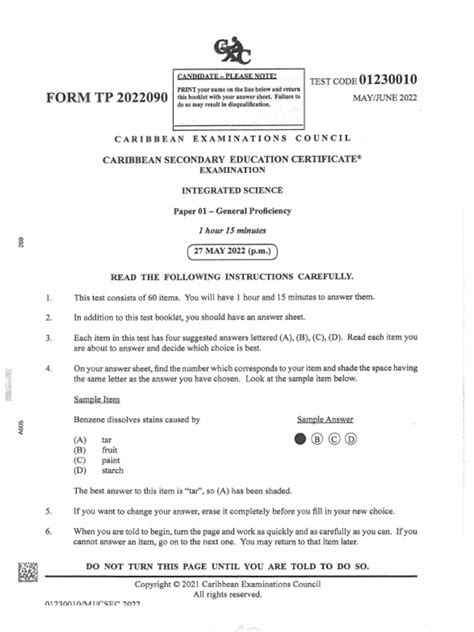 csec integrated science past papers Kindle Editon