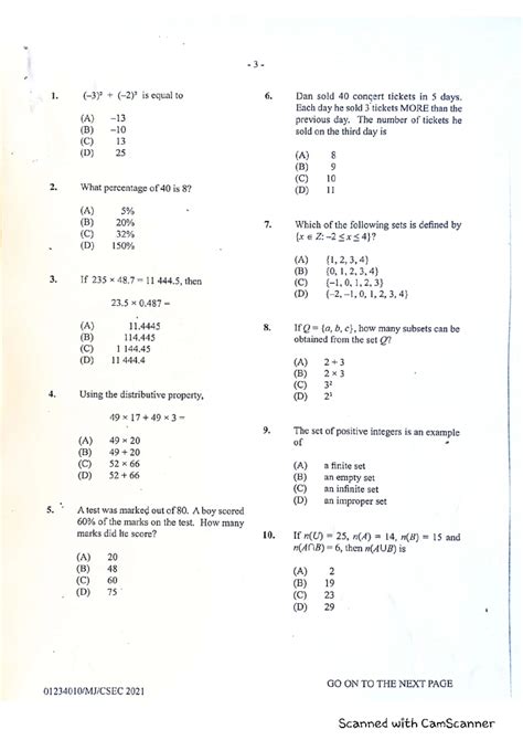 csec mathematics past paper questions Reader