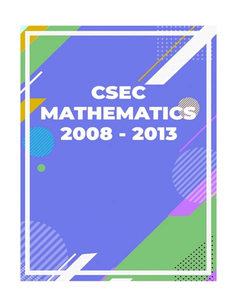 csec mathematics past papers 2008 Reader