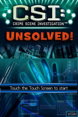 Csi Unsolved Ds Walkthrough