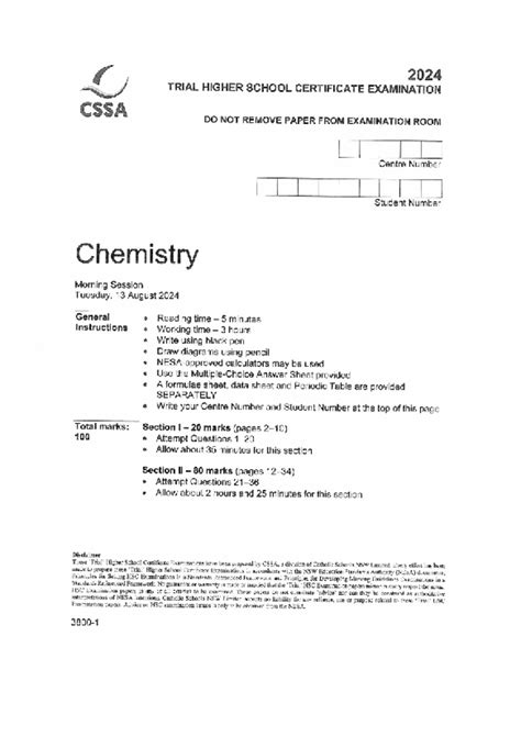 cssa trial papers chemistry Doc