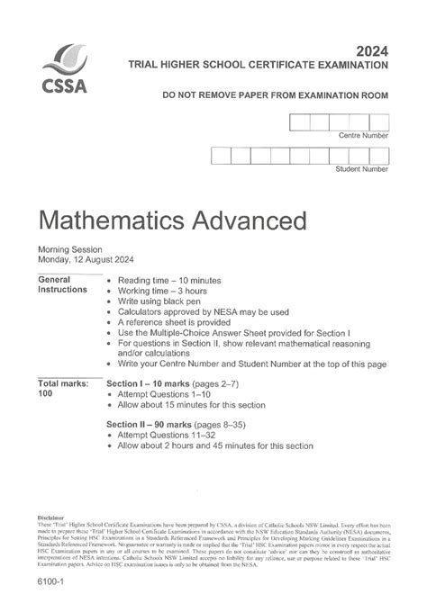 cssa trial papers mathematics Epub