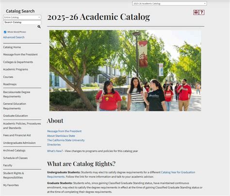Csu Stanislaus Course Catalog