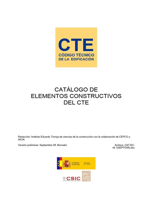 Cte Hr Catalogo De Elementos Constructivos