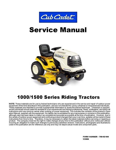 cub cadet lt 1045 manual PDF