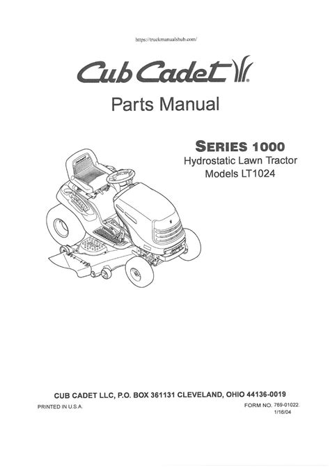 cub cadet lt1024 service manual Reader