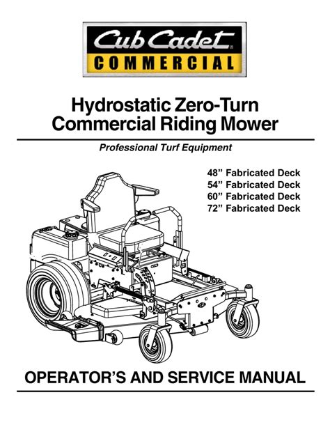 cub cadet tank service manual Epub