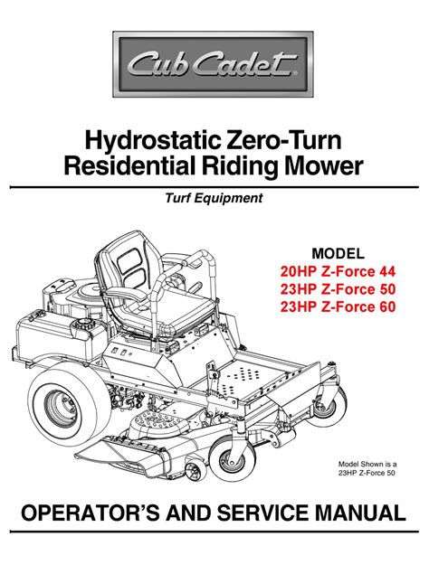 cub cadet z force 44 manual Kindle Editon