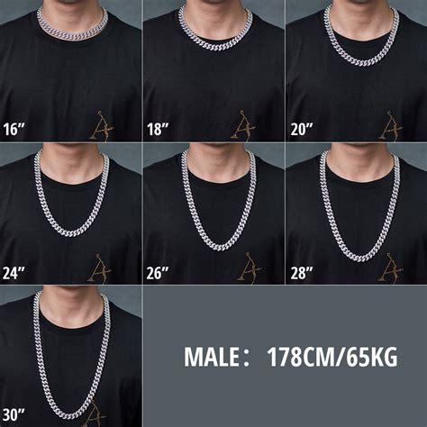 Cuban Chain Size Chart