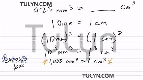 cubic centimeter millimeter