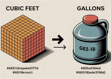 cubic feet in gallons