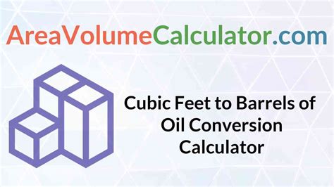 cubic feet to barrels