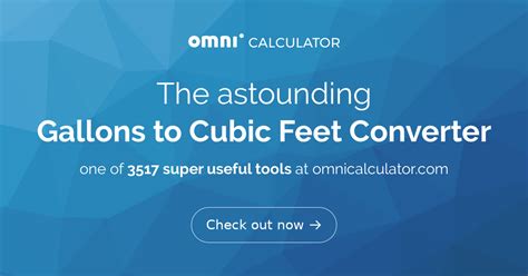 cubic feet to gallons calculator