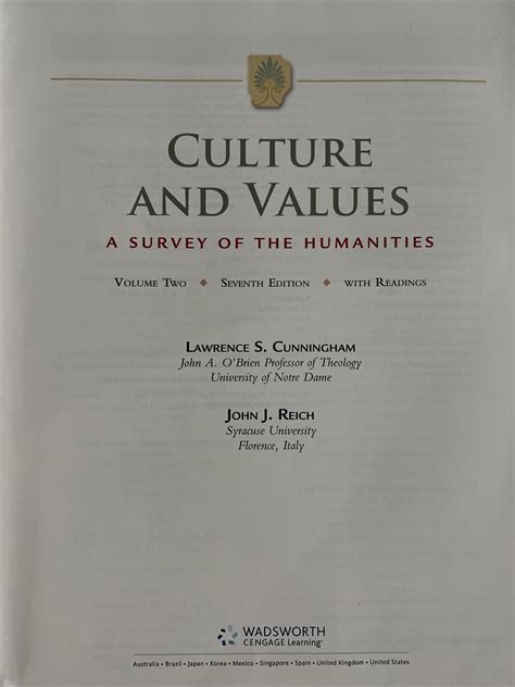 culture and values a survey of the humanities 7th edition bd PDF