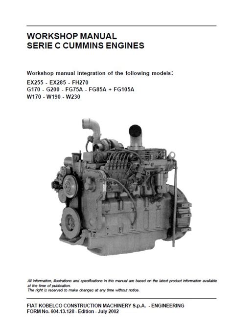 cummins engine free workshop manuals PDF