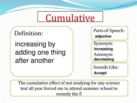 cumulative test definition