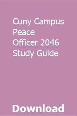 cuny campus peace officer 2046 study guide PDF