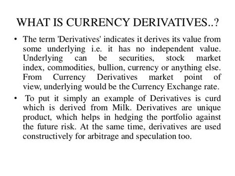 currency derivatives currency derivatives PDF