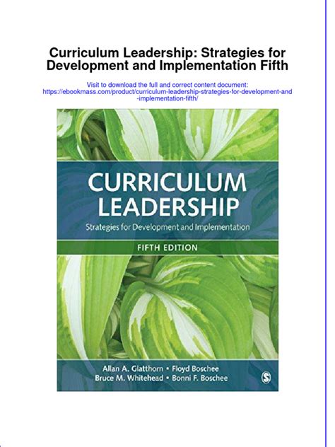 curriculum leadership strategies for development and implementation Reader