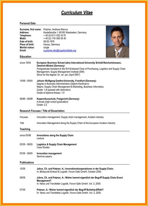 curriculum vitae example expert Epub