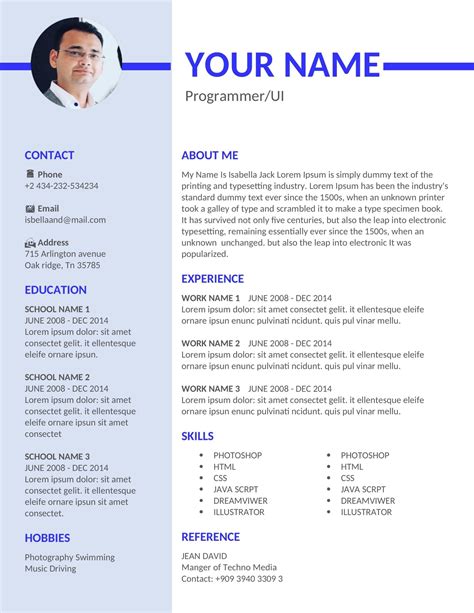 curriculum vitae samples for freshers Doc