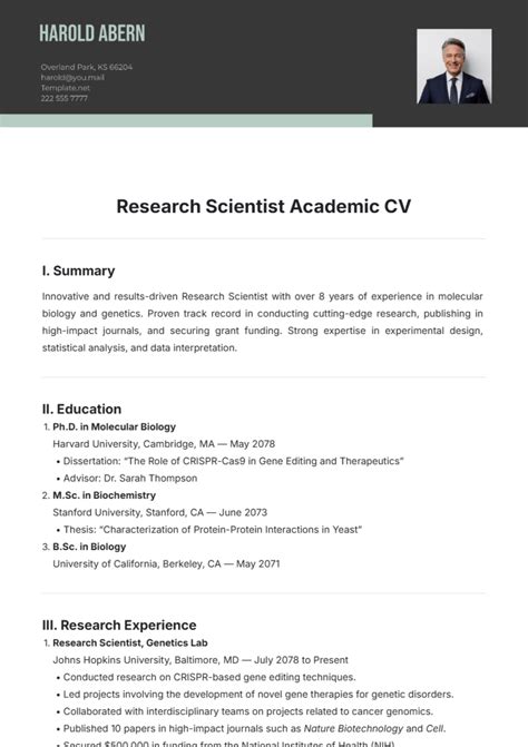 curriculum vitae samples for scientists Kindle Editon
