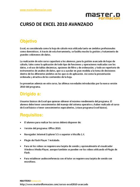 curso excel 2010 avanzado pdf Kindle Editon