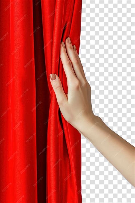 curtain with hand image for photoshop