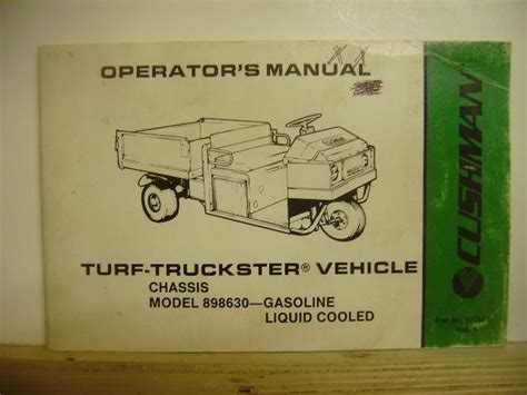 cushman truckster parts manual 898630 Kindle Editon