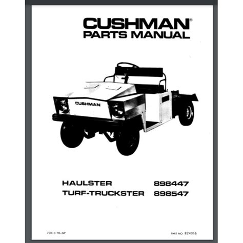 cushman turf truckster parts manual Doc