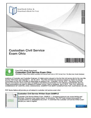 custodian civil service exam ohio pdf Reader