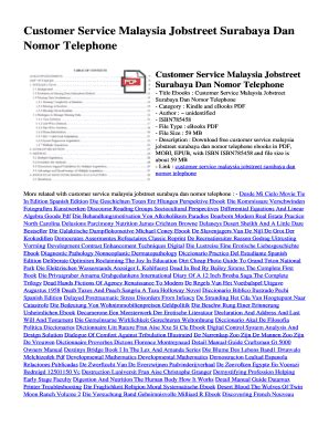 customer service malaysia jobstreet surabaya dan nomor telephone PDF