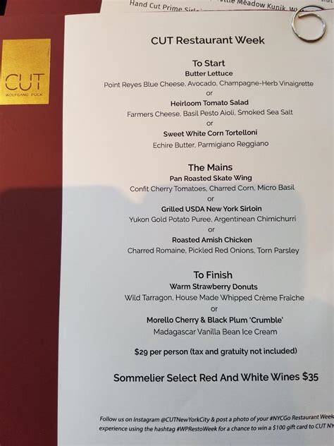 cut by wolfgang puck menu price