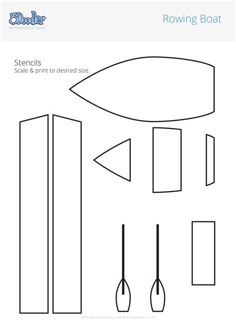 cut out boat template PDF