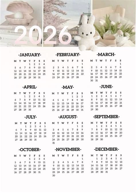 Cute Calendar Template